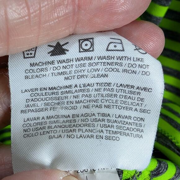 Nike Golf Shirt Mens Large Polo Green Gray Stripes Preppy Swoosh Office School - Picture 6 of 9